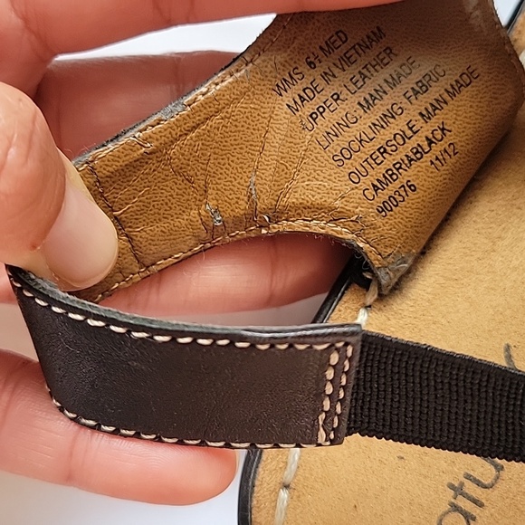 NATURALIZER Natural Soul. Sandal Black Leather. Size 6.5 - Picture 11 of 17